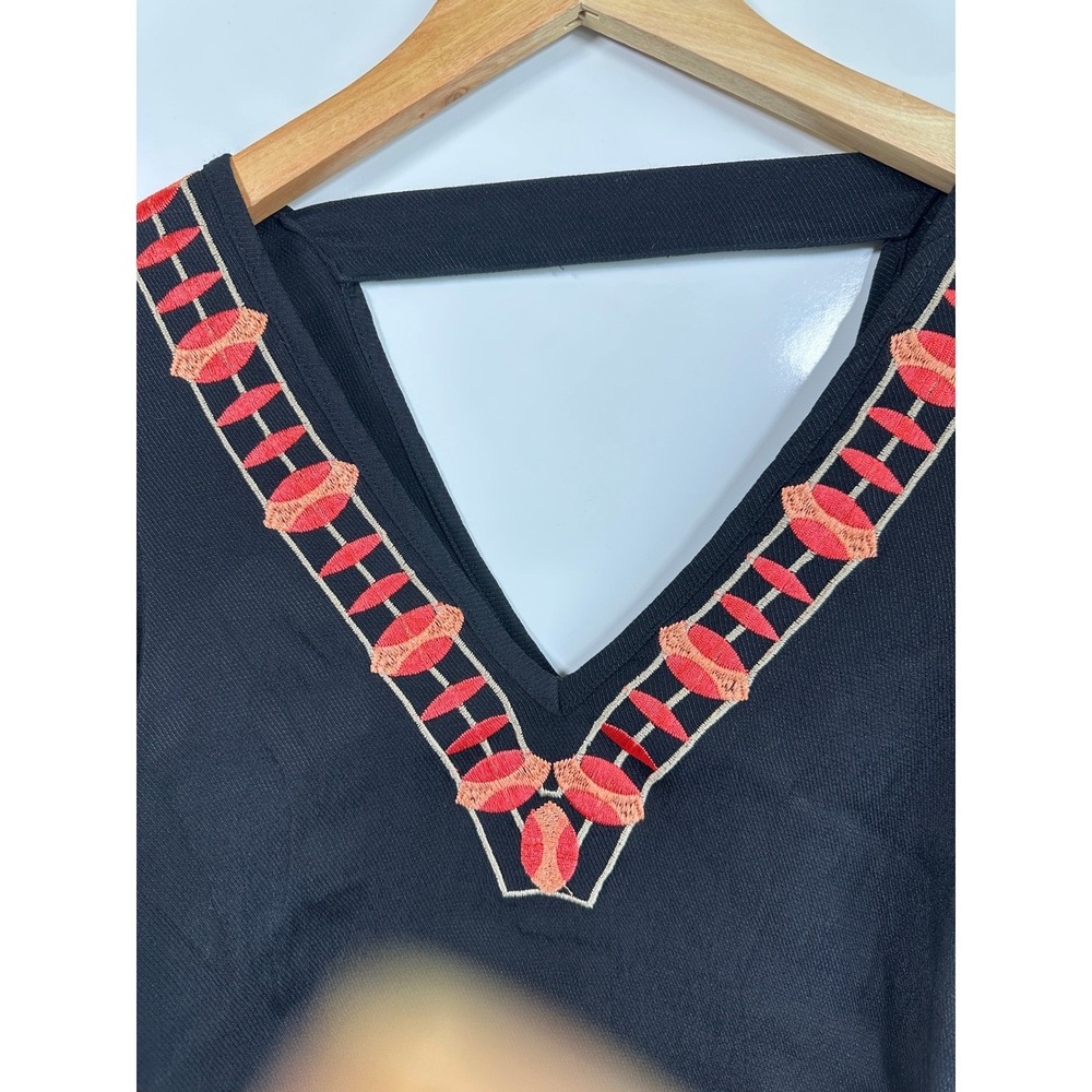 The Wallflower Black Embroidered Boho Crop Top XS Festival Indie Cottagecore - Picture 5 of 12